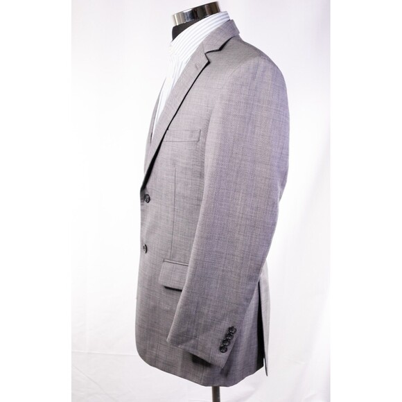 Pronto Uomo 40R 100% Wool Modern Blazer 2-Button/Gray/Check Sport Jacket - Picture 3 of 12